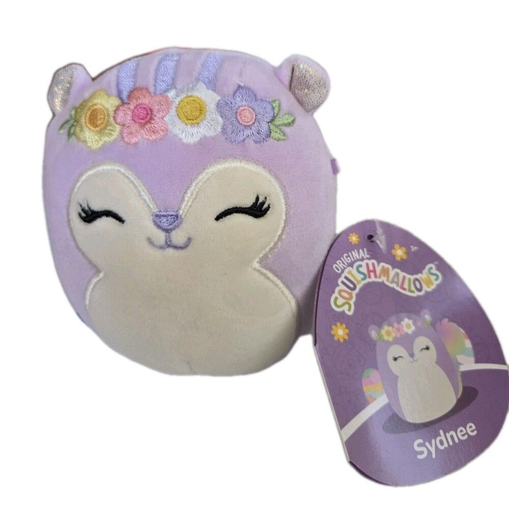 Squishmallows 4.5" Easter‎ Sydnee The Squirrel Plush NWT